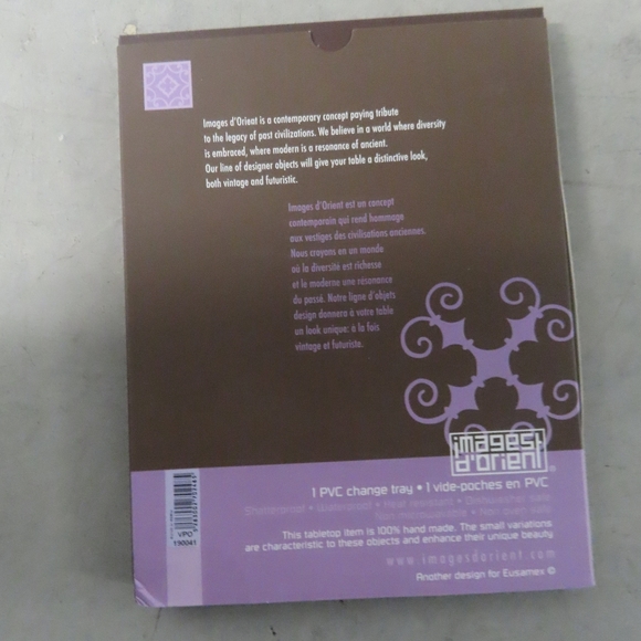 eusamex Images d'Orient PVC vide poche change tray ferronnerie fete - Picture 2 of 2